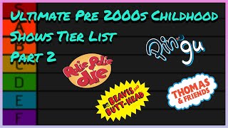 My Ultimate Pre 2000s Childhood Shows Tier List (Part 2)