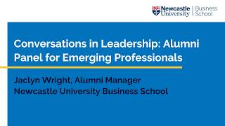 Conversations in Leadership: Alumni Panel for Emerging Professionals
