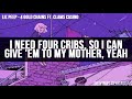 LIL PEEP - 4 GOLD CHAINS ft. Clams Casino | LYRICS | 2018