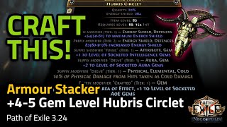  4 or  5 Gem level helm Crafting Guide! (Armour Stacker Helm) - Path of Exile 3.24