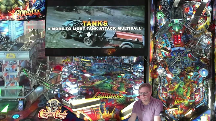 Playing Godzilla Pinball with help from Jim