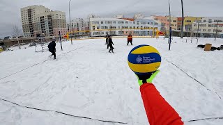 SNOW VOLLEYBALL FIRST PERSON | HAIKYUU IN REAL LIFE | 2024