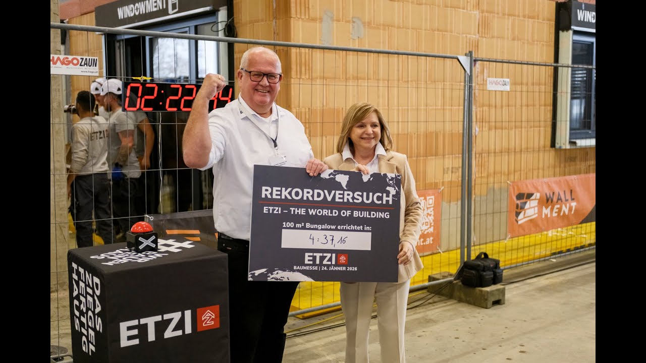 Zeitraffer: Rekordhaus in nur 277 Minuten gebaut!