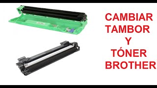 Cambiar toner y tambor a impresora Brother Dcp-1617nw - YouTube