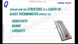 This tutorial describes how a liquid-in-glass thermometer works and
its design affects the thermometer's sensitivity, range linearity.
liquid-in-gl...