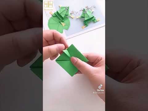 طريقه عمل ضفدع متحرك حقيقي من الورق 