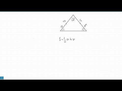 Площадь треугольника по полупроизведению сторон на синус угла между ними
