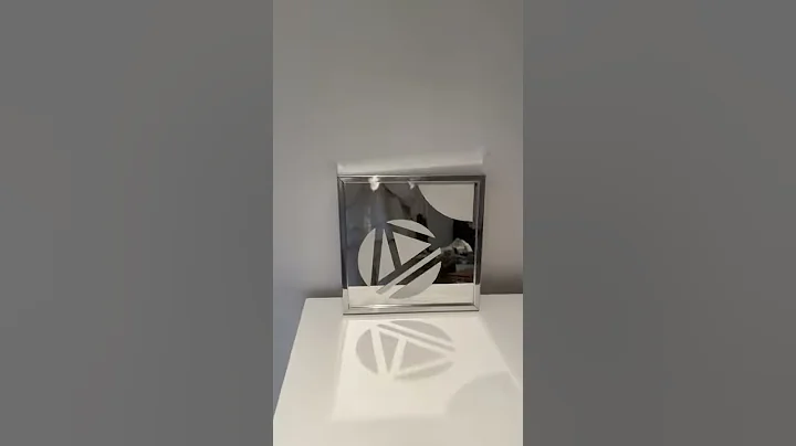 1970s Silver Mirror Art by Marion Kofman