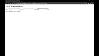 Calculating Area of Triangle (Javascript)