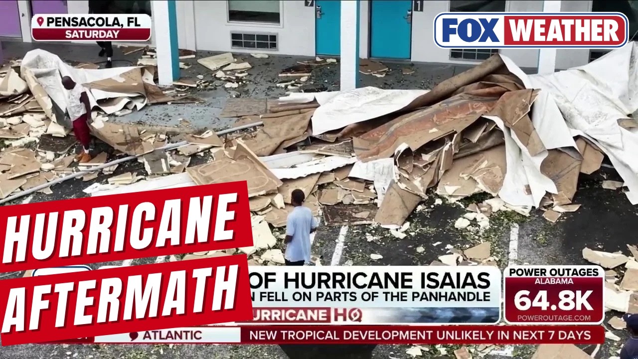 Aftermath of Hurricane Isaias leaves piles of damage and debris in Florida