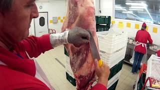 Подготовка к обвалке говяжего задка/ Preparing for cutting deboned beef