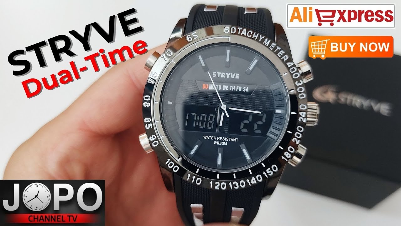 STRYVE S8005 Military Watch Dual Time│Stryve Watch Review│Subtitles