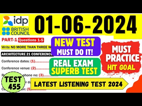 Ielts Listening Practice Test 2024 With Answers | 01.06.2024 | Test No - 455