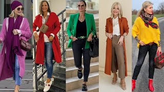 Natural older women over 50 60 70 \/outfit ideas \/ trending outfit 2025