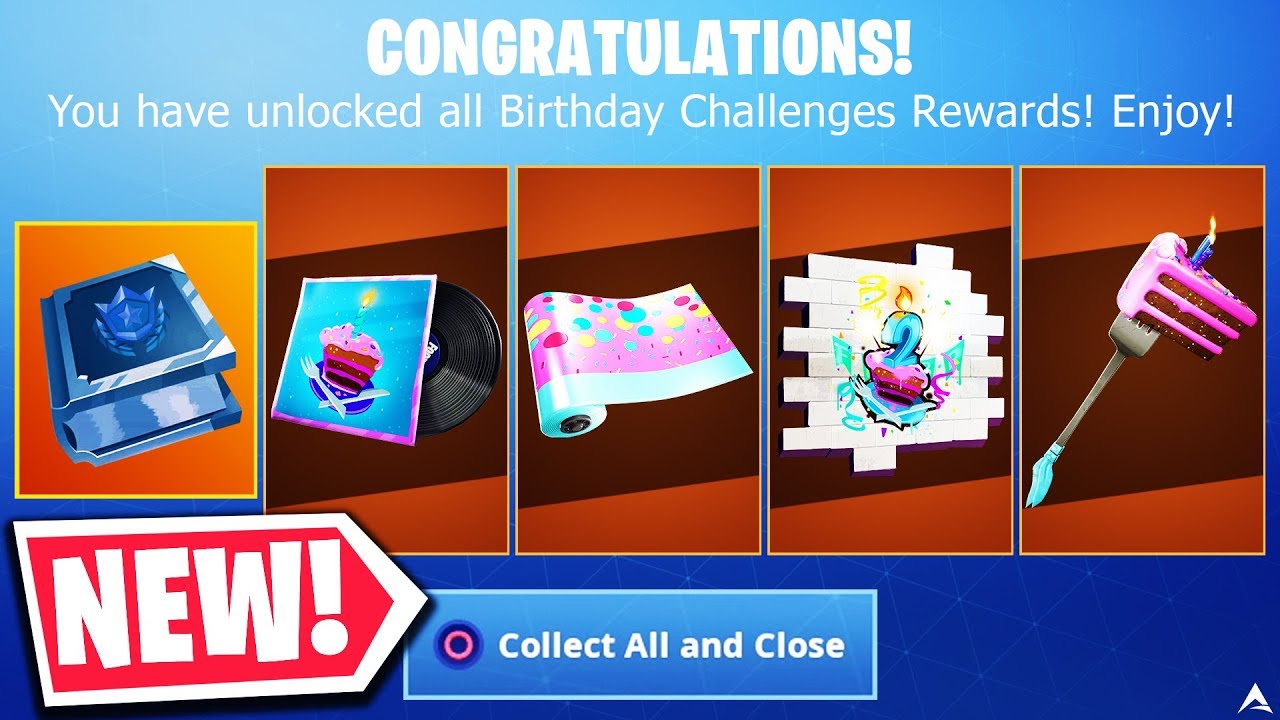 New BIRTHDAY CHALLENGES and REWARDS on Fortnite's 2nd Birthday...