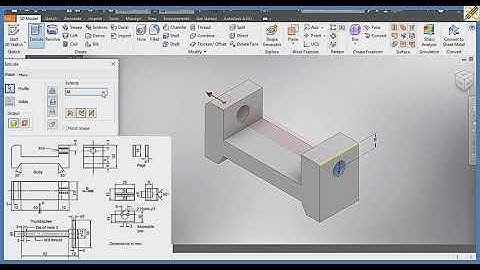 AUTODESK INVENTOR - PRACTICE 5 in / Engineering drawing / Machine drawing