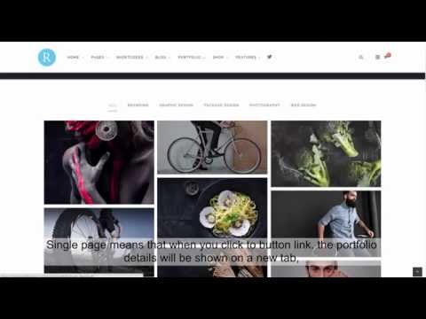 Ruby WordPress theme - Portfolio set up