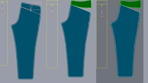 Lectra _136 Draft Pants from a Jeans Pattern. easy way lectra software