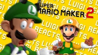 Luigi Reacts  SUPER MARIO MAKER 2 TRAILERRR