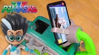 PJ Masks Romeo Grabs Fire Station Dinosaur Trap