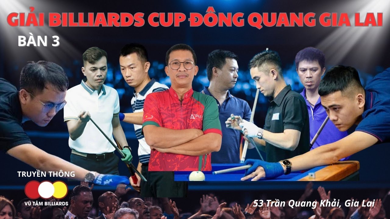 VIỄN ĐÔNG (A) (TiTan) - ANH DẾ (Phạm Gia Khang)Giải Bida 3 Băng Cup Billiards Đông Quang Gia Lai. B3