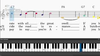 Be A Clown by Cole Porter - Easy piano tutorials with leadsheet and chords