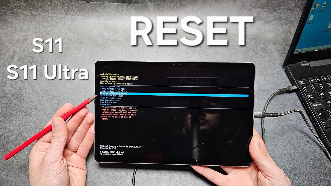 Как сбросить настройки Samsung Galaxy Tab S11 / S11 Ultra — с помощью меню восстановления Android...