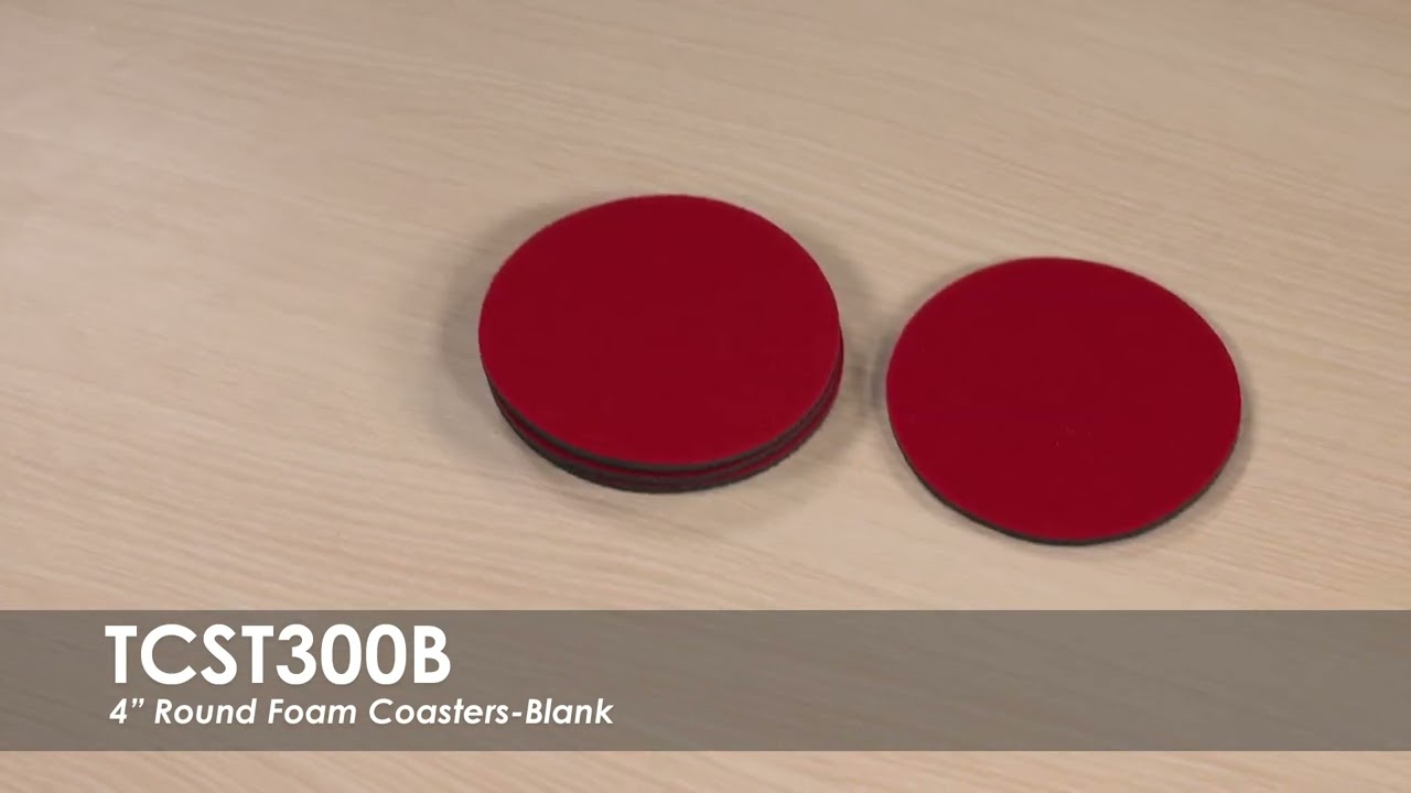 4" Round Foam Coasters-Blank | TCST300B