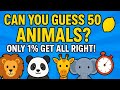 Can You Guess All 50 Animals? 🦁 | Fun Quiz Challenge by Lemon USA 🍋