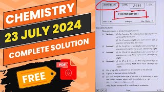 Chemistry 2024 Repeater Board Exam Question Paper Solution | Maharashtra Board | HSC | 23 July
