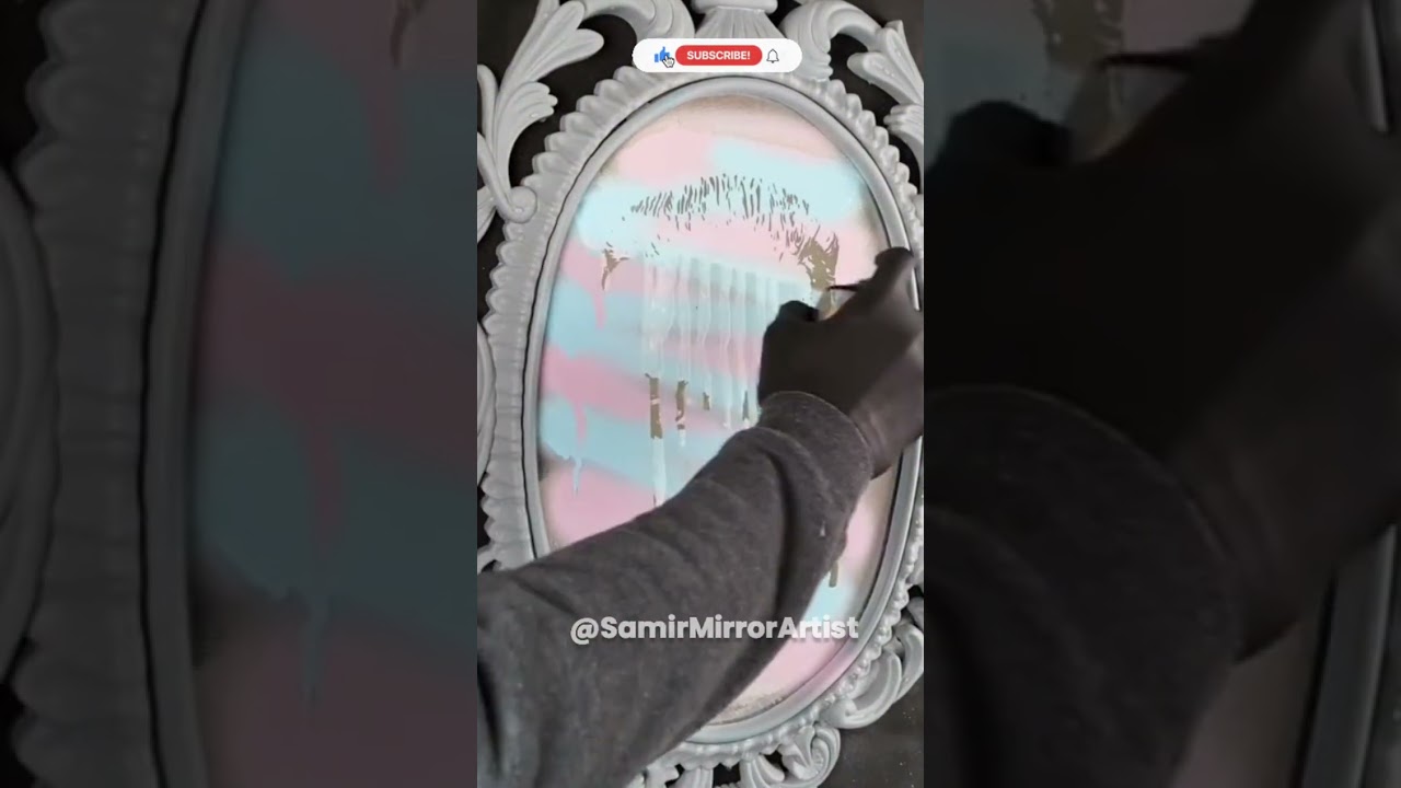 Till Lindemann Stencil Mirror Painting 