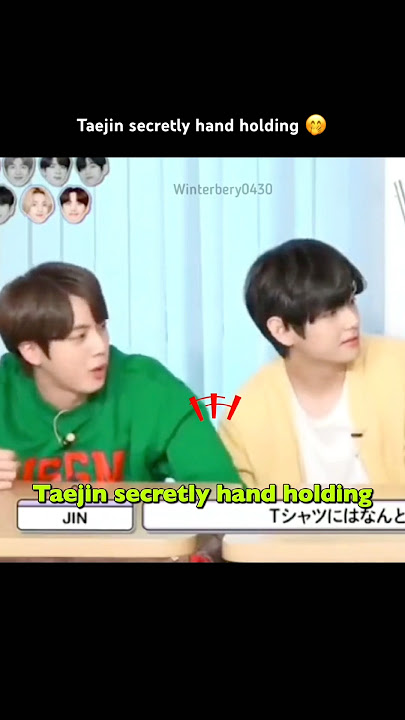 Taejin: Taejin secretly hand holding 🤭 #taejin #shorts #bts #btsshorts #jin #taehyung