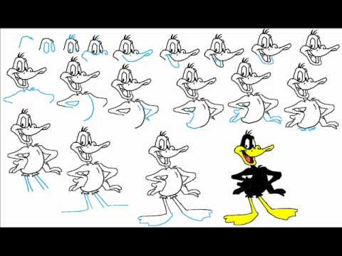 How To Draw Daffy Duck Step By Step Drawing Tutorial - YouTube