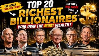 Top 20 Richest Billionaires in the World 🌎 Who Owns the Most Wealth ?