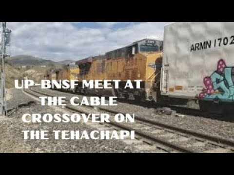 Railroading on the Tehachapi: BNSF and UP Meet at the Cable Crossover.