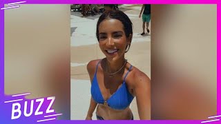 Gaby Espino disfruta sus vacaciones y presume un bello bikini azul | Buzz