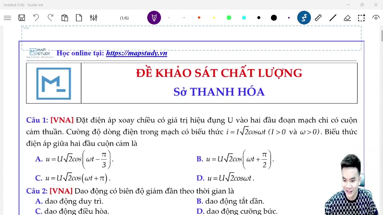 Vật Lý 12 - Chữa Đề KSCL sở Thanh Hoá - 2023