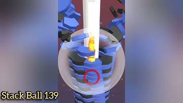 Stack Ball | All Levels Gameplay Walkthrough | New Level 139 | ios, android, Mobile Game #shorts