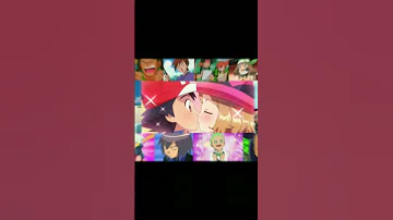 ASH KISS 💋 ALL POKEGIRL BUT SERENA IS HERE @pokemon #shorts LIKE SUBSCRIBE