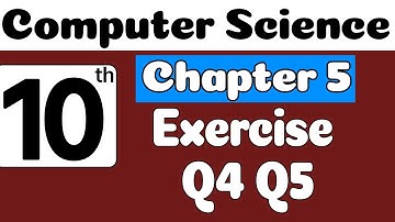 10th Class Computer Science Chapter 5 | Exercise Question 4 and 5 | Class 10 Computer Science Ch 5