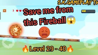 😱Save me from these#Fireball#😲 Red ball Bossy ball 5🔥New Levels 29 To 40 screenshot 2