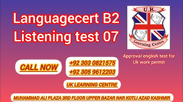 "LanguageCert B2 Listening Test 07: Comprehensive Test with Answer Key"
