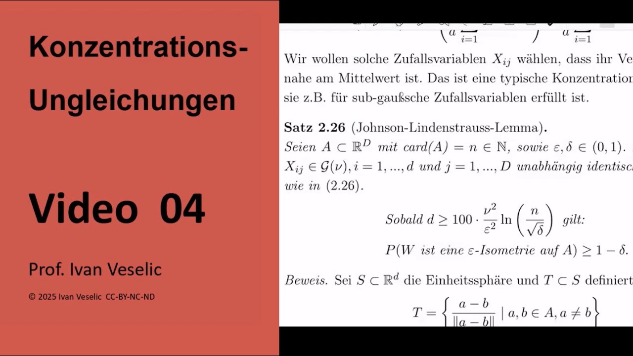Vorlesung Konzentrationsungleichungen (Video 04)
