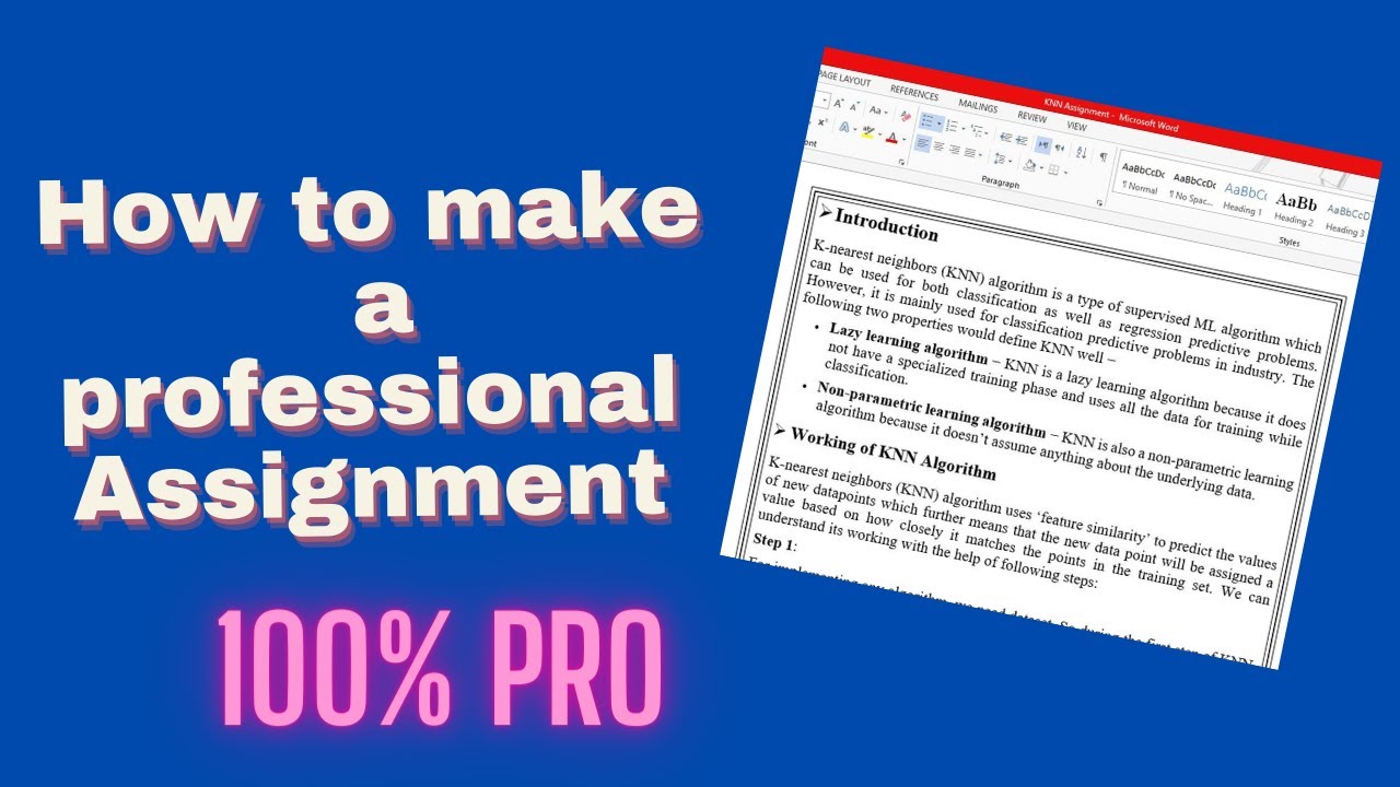 How to make a professional assignment | make a proper assignment | 100% ...