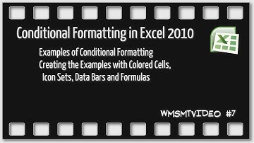 #007 - Conditional Formatting in MS Excel 2010