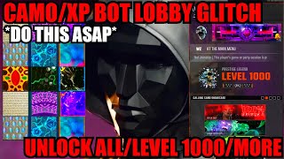 *USE ASAP* CAMO/XP BOT LOBBY GLITCH! LEVEL 1000/CAMOS/GOBBLEGUMS! BO6 GLITCHES! BO6 ZOMBIES GLITCH!