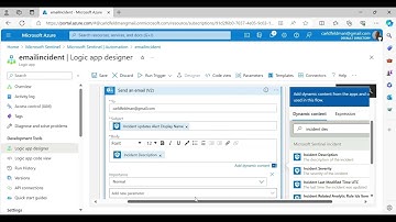 Microsoft Sentinel Playbook that Emails you when you
