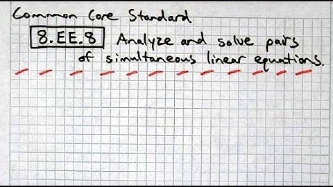 8.EE.8: Solving Systems of Equations