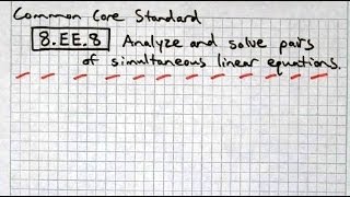 8.EE.8: Solving Systems of Equations