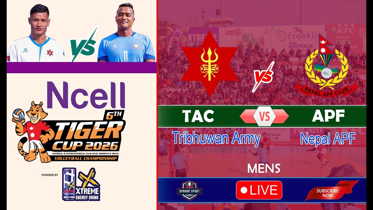 Tribhuwan Army VS Nepal APF | MENS | 6th Tiger Cup 2026 Volleyball Championship.